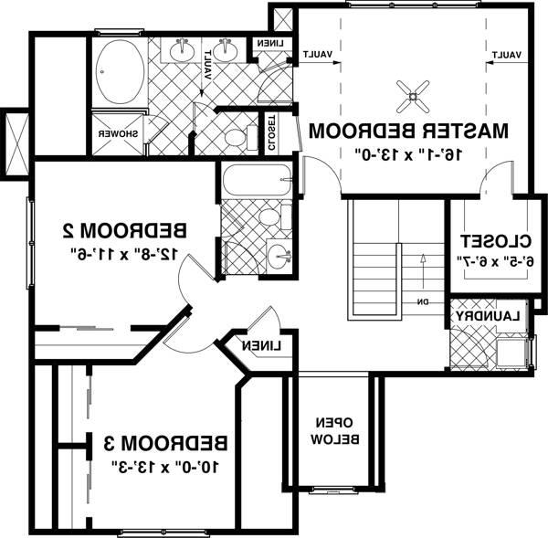 Upper Level Floorplan image of The Montrose House Plan